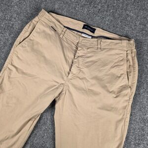 Mr Marvis Baristas Chinos Men 34/32 Tan Khaki Handmade Portugal SN-70909 Stretch